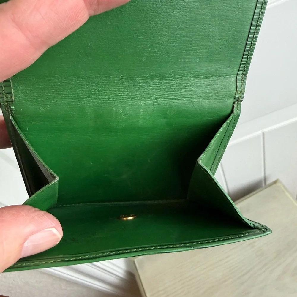 Louis Vuitton Epi Green Elise double side Wallet *Authentic*